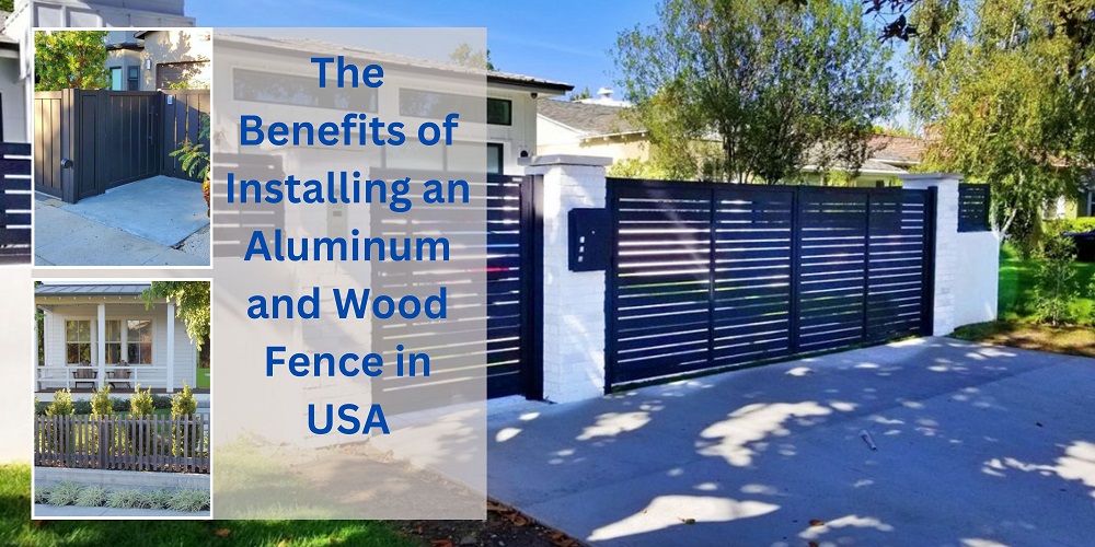 aluminum and wood fence in USA